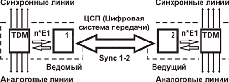 Структура сети PDH.