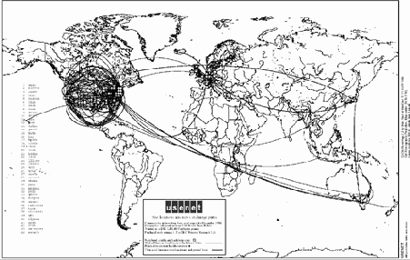 Схема ARPAnet 1982 года.