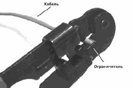 Снятие оболочки кабеля.